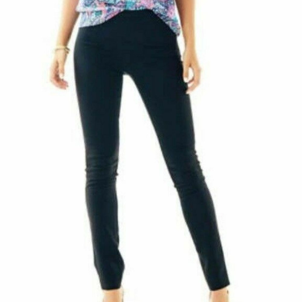 NWT Lilly Pulitzer $138 Onyx Alessia Stretch Dinner Pant Women's Size 2